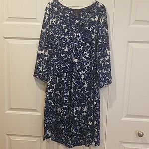 Blue print Shirt Dress by NYDJ Size XL